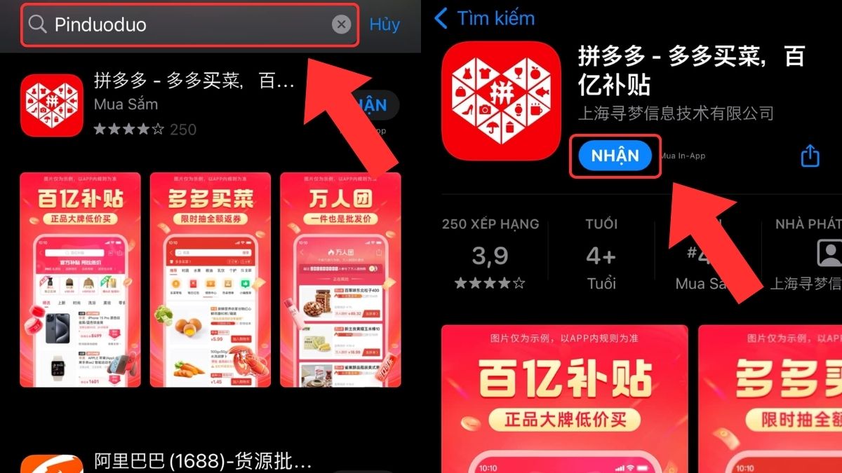 cách tải app Pinduoduo về máy