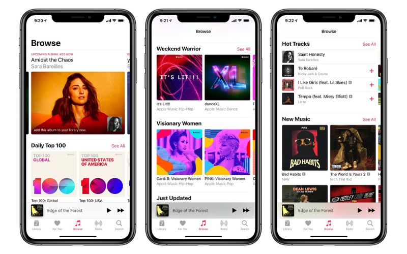 giao diện Apple Music