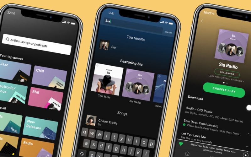 giao diện Spotify